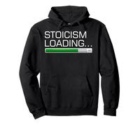 T-Shirt Stoicism Loading Progress Bar Felpa con Cappuccio