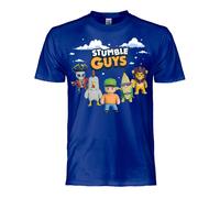 T SHIRT STUMBLE GUYS ORIGINALE Bimbo Maglia Maglietta 100% Cotone BLU UFFICIALE