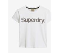 T-shirt Superdry Core Logo City manica corta bianco grigio donna - XS