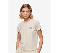 T-shirt Superdry Sportswear Logo Fitted manica corta bianco beige rosso donna - XS