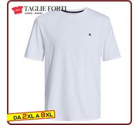 t-shirt TAGLIE FORTI uomo cotone magliette manica corta da 2xl a 8xl Jack Jones