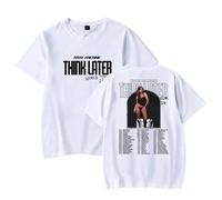 T-Shirt Tate McRae The-Think-Later World Tour T-Shirt Unisex Harajuku O-Collo Camicia A Maniche Corte T-Shirt in Cotone Fan Regalo XS-3XL-White||S