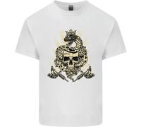 T-Shirt Tattoo Skull Serpente Tattooista Biker Gotico Per Bambini