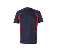 T shirt tecnica bicolore blu navy e rosso tg M