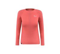 t-shirt tecnica da donna Salewa Zebru Medium L/s Tee (corallo fluo) XS (40/34)