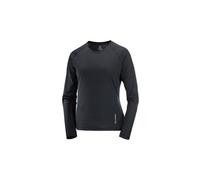 T shirt tecnica da donna salomon cross run a maniche lunghe nero p strong