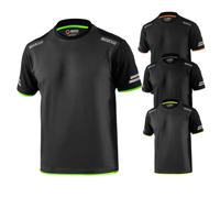 Sparco T-shirt Tech Tucson cotone e poliestere con strisce riflettenti e logo Nero/Grigio L