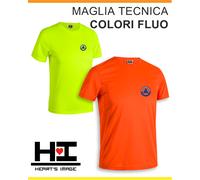 T-SHIRT TECNICA FLUO SOCCORSO EMERGENZA PROTEZIONE CIVILE