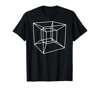 T-shirt Tesseract Hypercube Sacred Geometry Maglietta
