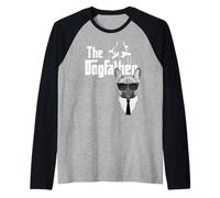 T-Shirt The Dogfather Frenchie Dog Tee Maglia con Maniche Raglan