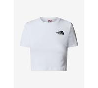 T-shirt The North Face Crop manica corta bianco polare logo nero donna - XS