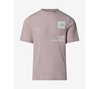 T-shirt The North Face Mountain Foundation Coordinates manica corta rosa pallido bianco - M