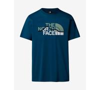 T-shirt The North Face Mountain Line manica corta blu scuro verde - S