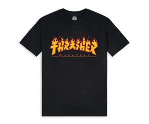 T-shirt Thrasher Magazine Godzilla Flame Tee Black