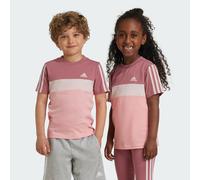 T-shirt Tiberio 3-Stripes Colorblock Cotton Kids Preloved Crimson / Semi Pink Spark / Sandy Pink 3-4A