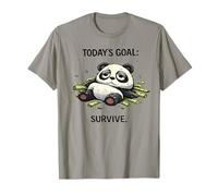 T-Shirt Today S Goal Survive Lazy Panda Gym Life Maglietta