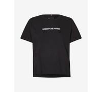 T-shirt Tommy Hilfiger Performance Mesh manica corta nero bianco donna - S