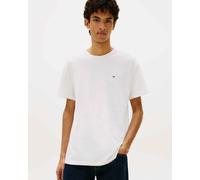 T-shirt Tommy Hilfiger Regular Sflag Slub manica corta bianco - S