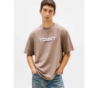 T-shirt Tommy Jeans 90S Block manica corta beige bianco - M