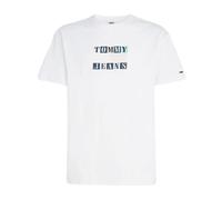 Tommy Jeans - T-shirt in Cotone con Grafica Pastello Classic Fit - - Tops - Uomo - Bianco - L