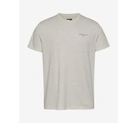 T-shirt Tommy Jeans Slim Linear Chest manica corta grigio chiaro - M