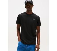 T-shirt Tommy Jeans Slim Linear manica corta nero - M