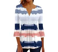 -T-Shirt-top con scollo rotondo, maniche corte, stampato con amore Top da donna, bianco, L