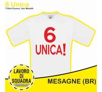 T-SHIRT TOTTI 6 UNICA roma capitano dedica ilary calcio cotone bianca calcio