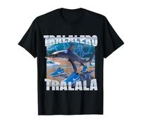 T-shirt Tralalero Tralala Shark Meme Italian Brainrot Maglietta