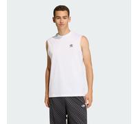 adidas Originals - Trefoil Essentials - T-shirt senza maniche bianca-Bianco XS
