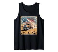 T-Shirt Truck Driver Trucker da Uomo Dad Big Rig American Canotta