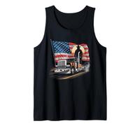 T-Shirt Truck Driver Trucker da Uomo Dad Big Rig American Canotta