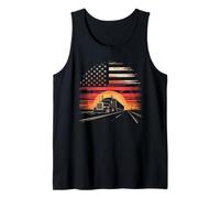 T-Shirt Truck Driver Trucker da Uomo Dad Big Rig American Canotta