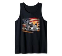 T-Shirt Truck Driver Trucker da Uomo Dad Big Rig American Canotta