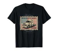 T-Shirt Truck Driver Trucker da Uomo Dad Big Rig American Maglietta