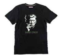 T-SHIRT Twin Peaks David Lynch volto uomo regista nera cotone Laura Palmer
