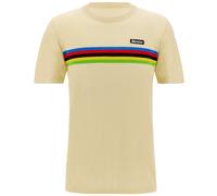 T-shirt Santini X UCI World Champion manica corta bianco crema arcobaleno - S