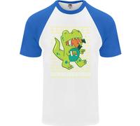 T-Shirt Ufficiale Di Natale Con Santa T-Rex Dinosaur Per Uomo A Maniche Corte