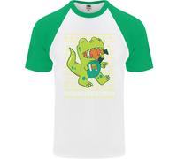 T-Shirt Ufficiale Di Natale Con Santa T-Rex Dinosaur Per Uomo A Maniche Corte