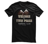 T-Shirt Ufficialmente Licenziata Di Twin Peaks - Benvenuti A Twin Peaks Per Uomo