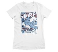 T-Shirt Ufficialmente Licenziata I Puffi - Poster Giapponese Dei Puffi Per Donne