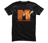 T-Shirt Ufficialmente Licenziato MTV - Logo Bricks Da Uomo