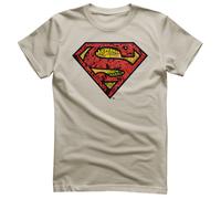 T-Shirt Ufficialmente Licenziato Superman - Mash-Up Shield Da Uomo