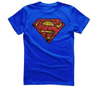 T-Shirt Ufficialmente Licenziato Superman - Mash-Up Shield Da Uomo