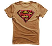 T-Shirt Ufficialmente Licenziato Superman - Mash-Up Shield Da Uomo