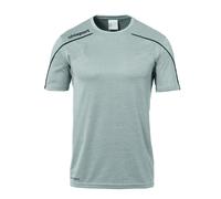 uhlsport Stream 22 - Maglia a Maniche Corte da Uomo, Uomo, Maglietta, 100347725, Dark Grau Melange/Schwarz, XXXL