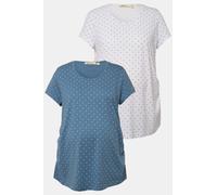 T-shirt Ulla Popken da donna taglie forti Bellieva confezione da 2 maniche...