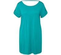 T-shirt Ulla Popken da donna taglie forti drappeggio cut out girocollo