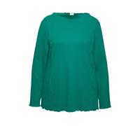 T-shirt Ulla Popken da donna taglie forti jersey a costine collo alto...