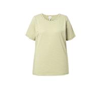 T-shirt Ulla Popken da donna taglie forti mix di righe girocollo mezza manica